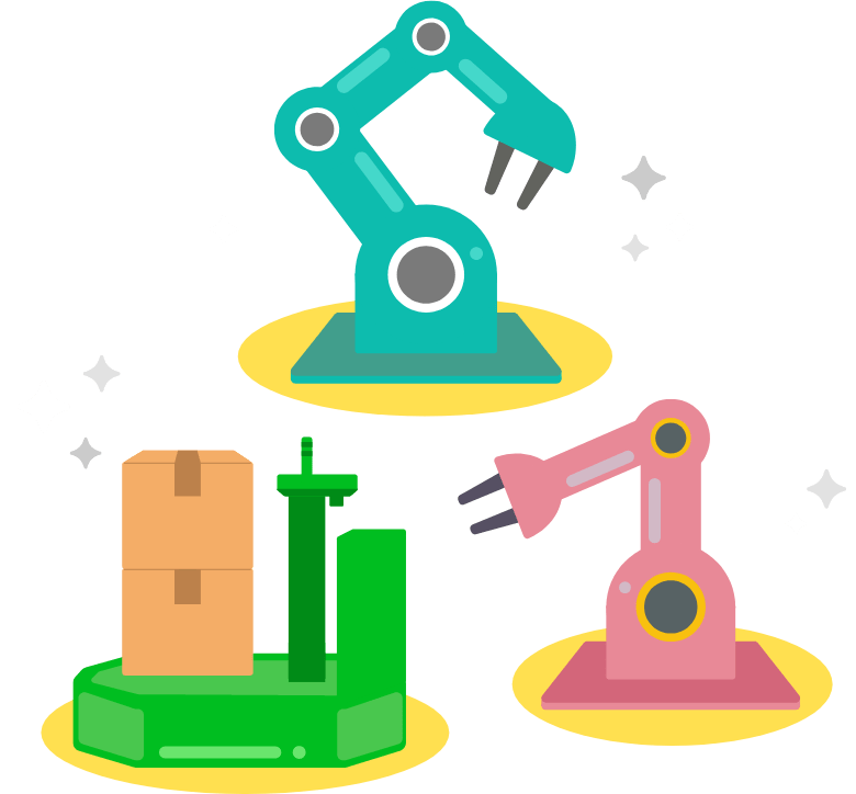 様々なロボットのイメージ