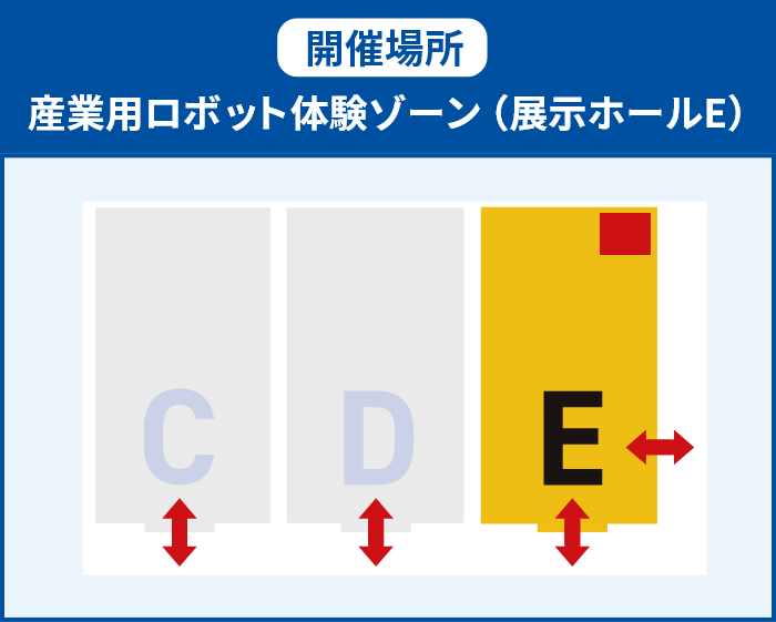 開催場所：産業用ロボット体験ゾーン（展示ホールE）